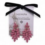 Soft Pink - Vintage Glass - Long Drop - Earrings - Image 5