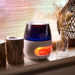 Salt Stone Flame Effect Aroma Diffuser  - White USB - Colour Change and Timer - Image 10