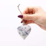 Lrg Decor Wood Heart -  Blue Bird - Image 2
