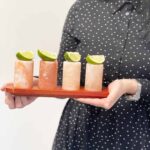 Set of 4 Himalayan Salt Shot Glasses & Wood Serving Stand - Image 8