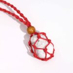 Crystal Gemstone Necklace Cord 45cm/18inch - Red - Image 3