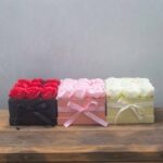 Soap Flower Gift Bouquet - 9 Pink Roses - Square - Image 11