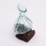 Molten Glass Fancy Mini Decanter on Wood 24cm - Image 3