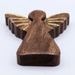 Large Mango Wood Angel - Gold Decor - Image 5