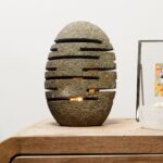 Natural Riverstone Candle Holder - Standing Stone Cut  (10x13x22cm) - Image 4