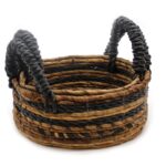 Banana Leaf & Hitam Raffia Basket- Set of 2 - Image 2