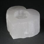 Selenite Heart Candle Holder