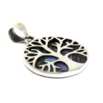 Tree of Life Silver Pendent 22mm - Abalone - Image 3