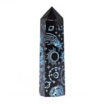 Black Obsidian Points (approx 60-70 gm 9cm) - Mystic Story - Sky Blue - Image 5