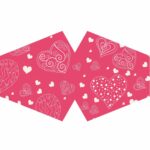 Reusable Fashion Face Covering - Pink Hearts (Adult) - Image 3