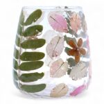 Natural Floral Glass - Vase Candle Holder - Primavera  - (12x11cm) - Image 2