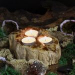 Petrified Wood Candle Holder - Triple - Image 5