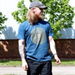 Large Stone Washed Teashirt - Mandala - Blue - Image 2