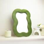 Soft Squiggly Mirror - Large Cloud - Moss Green (33.4x23.5x2.3cm) - Image 2