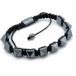 Magnetic Hematite Shamballa Bracelet -  Spiky Pyramids - Image 2