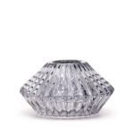 Set of 2  Flower Flip Dinner Candle / Tealight Holder -  Midnight Grey