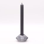 Set of 2  Flower Flip Dinner Candle / Tealight Holder -  Midnight Grey - Image 2