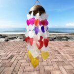 Coconut & Capiz Windchimes - Big Hearts - 40cm - Image 2