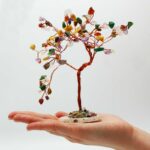Lrg Gemstone Tree - Multi Stones on Natural Agate Base (100 stones) - Image 3