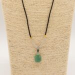 Cord Necklace Gemstone Pendant - Jade Turtle - Image 2