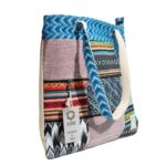 Patchwork Kathmandu Tote Bag - Dhaka Design (37x38cm) - Image 3