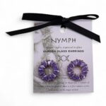 Lavender - Vintage Glass - Loop - Earrings - Image 4
