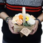 Medium Red Bouquet in Wicker Basket - Image 2
