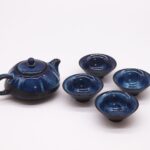 Herbal Blues Teapot Set - Pot & Four Cups - Image 4