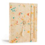 Lrg Lokta Mixed Colour Cotton Notebook (21x15cm) - 45 leafs - inc bookmark - Image 4