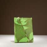Lokta Bold Floral Bamboo Lock Notebook – Medium (15x12cm) – 45 Leaves – Moss Green - Image 3