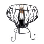 Low Salt Rock Brazier Lamp, Cable, Bulb, White Salt