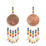 Indian Chimes - Med Tree of Life - Chakra Beads 5 Bells - 10x36cm - Image 4