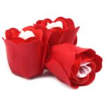 Set of 3 Soap Flower Heart Box - Red Roses - Image 4