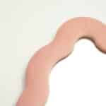 Soft Squiggly Mirror – Square Pebble – Rose Blush (22.5 x 27 x 2.3cm) - Image 2