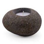 Natural Riverstone Candle Holder - Single Nightlight - Image 3
