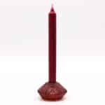 Set of 2  Flower Flip Dinner Candle / Tealight Holder -  Vampire Red - Image 2