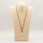 Cord Necklace Gemstone Pendant - Opalite Angel