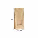 10x Squat Kraft Window Bags 10x20cm - Image 2
