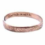 Copper Tibetan Bracelet - Slim Tribal  Swirls - Image 2