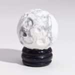 White Howlite Planet on a Sola Goldstone Stand - 40mm (30x15mm stand) - Image 3