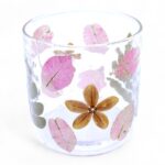 Natural Floral Glass - Straight Candle Holder - Primavera -  (8x8cm) - Image 10