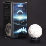 White Howlite Planet on a Sola Goldstone Stand - 40mm (30x15mm stand) - Image 5
