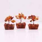 Mini Gemstone Trees On Orgonite Base - Carnelian (15 stones) - Image 4
