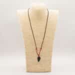 Cord Necklace Gemstone Pendant - Morganite Angel Wing - Image 2