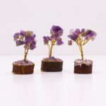 Mini Gemstone Trees On Wood Base - Amethyst (15 stones) - Image 4