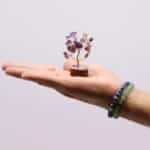 Mini Gemstone Trees On Wood Base - Amethyst (15 stones) - Image 5
