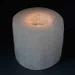Selenite Cylinder Candle Holder - 8 cm - Image 2