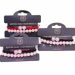 Gemstone Double Power Bracelets- Rose Quartz - Image 2