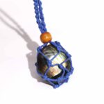 Crystal Gemstone Necklace Cord 45cm/18inch - Navy - Image 3