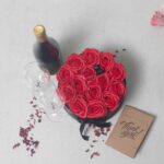 Soap Flower Gift Bouquet - 14 Red Roses - Round - Image 7